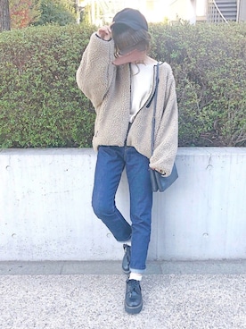 「chocomee（チョコミー）のアイテム」を使った、chocoさん（レディース・153cm）の冬コーディネート