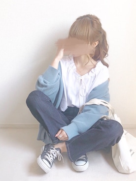 「ハイウエストストレートジーンズ」｜chocoさん（レディース・153cm）の春コーディネート