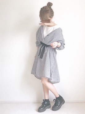 「GRL（グレイル）のアイテム（ピアス（両耳用））」を使った、chocoさん（レディース・153cm）の春コーディネート