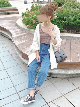 「chocomee（チョコミー）のアイテム（パンツ）」を使った、chocoさん（レディース・153cm）の夏コーディネート