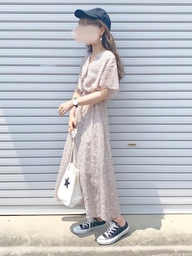 「CONVERSE TOKYO（コンバーストウキョウ）のアイテム」を使った、chocoさん（レディース・153cm）の夏コーディネート