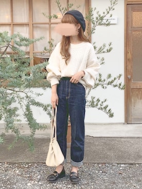「chocomee（チョコミー）のアイテム（ハンチング/ベレー帽）」を使った、chocoさん（レディース・153cm）の秋コーディネート