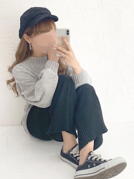 「chocomee（チョコミー）のアイテム（パンツ）」を使った、chocoさん（レディース・153cm）の冬コーディネート
