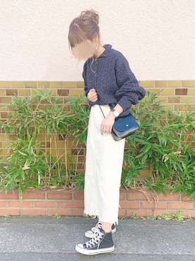 「chocomee（チョコミー）のアイテム（スカート）」を使った、chocoさん（レディース・153cm）の冬コーディネート