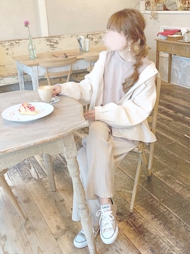 「chocomee（チョコミー）のアイテム」を使った、chocoさん（レディース・153cm）の冬コーディネート