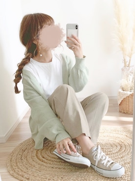「chocomee（チョコミー）のアイテム（パンツ）」を使った、chocoさん（レディース・153cm）の秋コーディネート