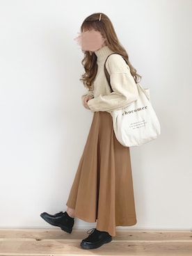 「chocomee（チョコミー）のアイテム（トップス）」を使った、chocoさん（レディース・153cm）の秋コーディネート