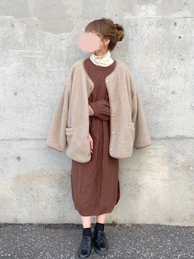 「chocomee（チョコミー）のアイテム（ジャケット/アウター）」を使った、chocoさん（レディース・153cm）の秋コーディネート
