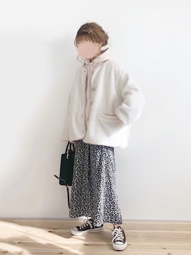 「chocomee（チョコミー）のアイテム（ジャケット/アウター）」を使った、chocoさん（レディース・153cm）の冬コーディネート