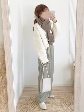 「chocomee（チョコミー）のアイテム（トップス）」を使った、chocoさん（レディース・153cm）の冬コーディネート