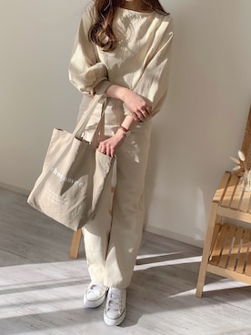 「chocomee（チョコミー）のアイテム（パンツ）」を使った、chocoさん（レディース・153cm）の冬コーディネート