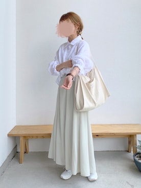 「chocomee（チョコミー）のアイテム（スカート）」を使った、chocoさん（レディース・153cm）の春コーディネート