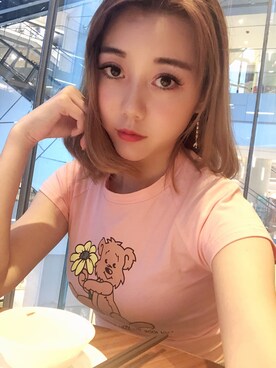 「Hot Soxのアイテム」を使った、小甜辛呢さん（レディース・165cm）の夏コーディネート