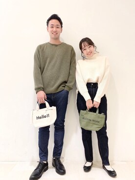 「カップルコーデ」｜「アイテム（その他シューズ）」を使った、は っ ち ゃ ん  。さん（レディース・157cm）の冬コーディネート