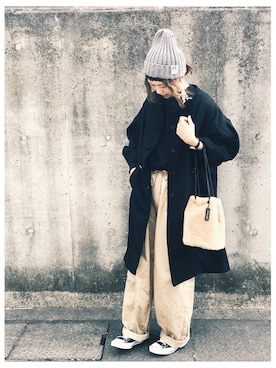 「MERLOT（メルロー）のアイテム（その他アウター）」を使った、うーさん 。さん（レディース・164cm）の冬コーディネート