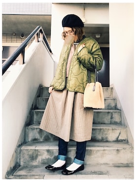 うーさん 。さん（レディース・164cm）の冬コーディネート