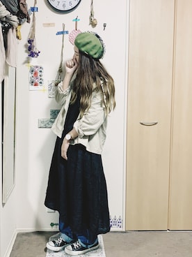 「CONVERSE（コンバース）のconverse（コンバース） ALL STAR OX（オールスターOX）（スニーカー）」を使った、うーさん 。さん（レディース・167cm）の秋コーディネート