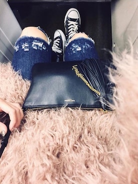 「Saint Laurent」｜「アイテム（その他アウター）」を使った、_naaao_さん（レディース・162cm）の春コーディネート