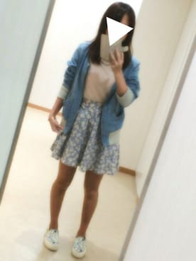 「キュロット」｜「アイテム（デニムジャケット）」を使った、MAYA-Pさん（レディース・151cm）の春コーディネート