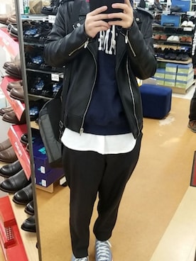 「チャンピオン パーカー」｜takuさん（メンズ・171cm）の春コーディネート
