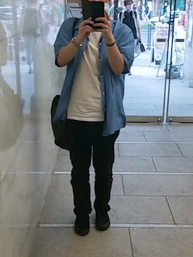「HANES（ヘインズ）のアイテム（パンツ）」を使った、takuさん（メンズ・171cm）の夏コーディネート