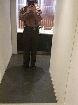 「レディース」｜「アイテム（スラックス）」を使った、takuさん（メンズ・171cm）の秋コーディネート