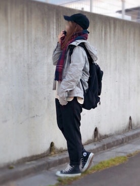 「SHIPS（シップス）のアイテム（マウンテンパーカー）」を使った、pon ♥︎さん（レディース・153cm）の秋コーディネート