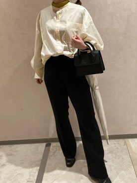 「LOWRYS FARM（ローリーズファーム）のセンタープレスカラーフレアパンツ　870189（その他パンツ）」を使った、翡翠さん（レディース・148cm）の秋コーディネート