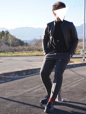 「カシミヤ」｜「アイテム（腕時計）」を使った、いっせいさん（メンズ・178cm）の冬コーディネート