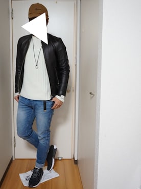 「Champion（チャンピオン）の＜Champion×monkey time＞ WL PL/CAP/キャップ（キャップ、ブラウン系）」を使った、いっせいさん（メンズ・178cm）の冬コーディネート