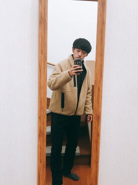 「COMME CA ISM（コムサイズム）のアイテム（スウェット）」を使った、えーきさん（メンズ・165cm）の冬コーディネート