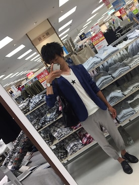 「GOSTAR DE FUGA（ゴスタール ジフーガ）のアイテム（スラックス）」を使った、きょうすけさん（メンズ・175cm）の夏コーディネート