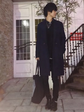 「新年一発目」｜「アイテム（チェスターコート）」を使った、きょうすけさん（メンズ・175cm）の冬コーディネート