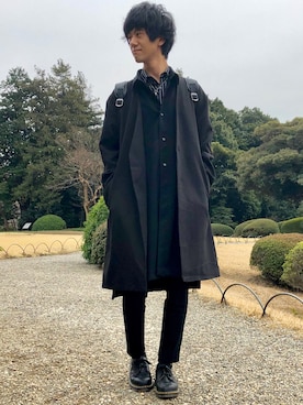 「STUDIOUS（ステュディオス）のアイテム（バックパック/リュック）」を使った、きょうすけさん（メンズ・175cm）の春コーディネート