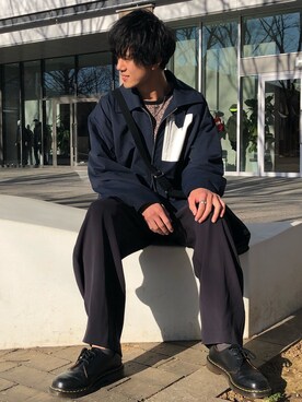 「RYO TAKASHIMA（リョウタカシマ）のアイテム（ブルゾン）」を使った、きょうすけさん（メンズ・175cm）の冬コーディネート