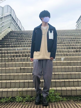 「STUDIOUS（ステュディオス）のアイテム（アクセサリー）」を使った、きょうすけさん（メンズ・175cm）の春コーディネート
