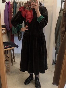 「KENZO」｜「アイテム（ワンピース/ドレス）」を使った、北の月さん（レディース・160cm）の春コーディネート