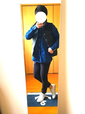 「SLICK（スリック）のアイテム（ダウンジャケット/コート）」を使った、しょーごさん（メンズ・168cm）の春コーディネート