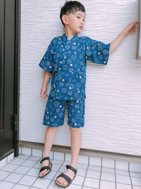 「アイテム（浴衣）」を使った、kokiさん（キッズ・120cm）の夏コーディネート