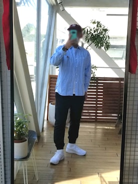 「BEN DAVIS/WHITE LABEL（ベンデイビス ホワイトラベル）のアイテム」を使った、iuriurさん（メンズ・175cm）の春コーディネート