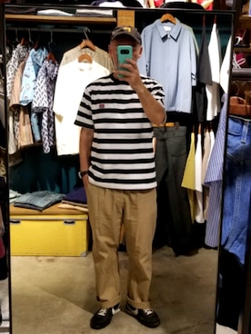 「BEN DAVIS/WHITE LABEL（ベンデイビス ホワイトラベル）のアイテム」を使った、iuriurさん（メンズ・175cm）の夏コーディネート