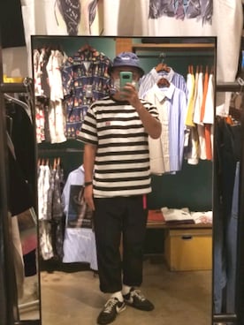 「BEN DAVIS（ベンデイビス）のアイテム（帽子）」を使った、iuriurさん（メンズ・175cm）の夏コーディネート