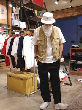 「TIMELY WARNING（タイムリーワーニング）のアイテム」を使った、iuriurさん（メンズ・175cm）の夏コーディネート