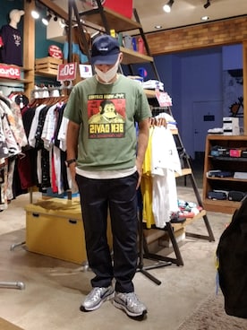 「BEN DAVIS（ベンデイビス）のアイテム（キャップ）」を使った、iuriurさん（メンズ・175cm）の夏コーディネート
