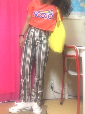 「HLNA（エイチエルエヌエー）のアイテム」を使った、anitaさん（レディース・153cm）の夏コーディネート