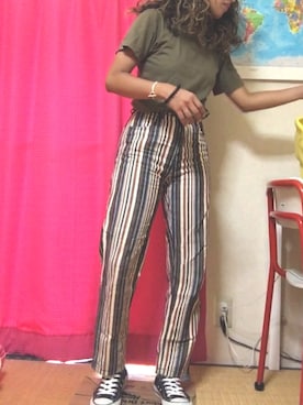 「Afends（アフェンズ）のアイテム（パンツ）」を使った、anitaさん（レディース・153cm）の夏コーディネート