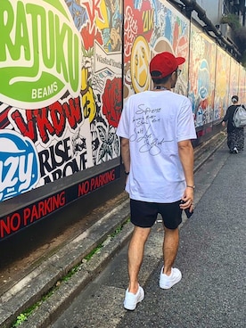 「NOAH（ノア）のアイテム（キャップ）」を使った、st_stさん（メンズ・173cm）の夏コーディネート