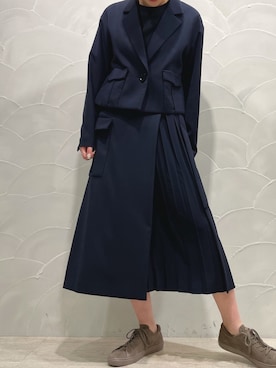 「CONVERSE TOKYO（コンバーストウキョウ）のアイテム（テーラードジャケット）」を使った、SARINAさん（レディース・168cm）の冬コーディネート