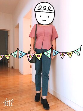 「RD（ルージュ ディアマン）のアイテム」を使った、QiANさん（レディース・155cm）の秋コーディネート