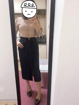 「Supreme.La.La.（シュープリームララ）のアイテム（トップス）」を使った、QiANさん（レディース・155cm）の春コーディネート